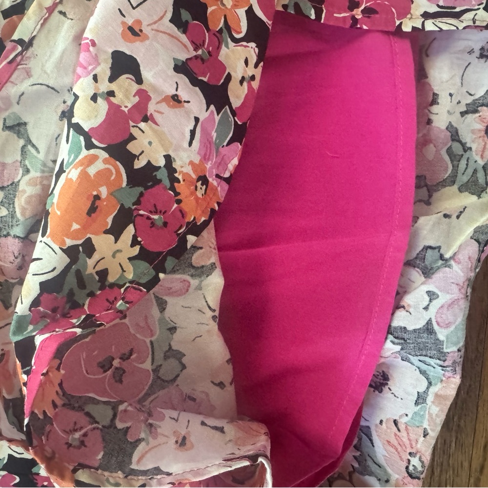 Gorgeous Garden Pink Floral One-Shoulder Faux-Wrap Mini Dress - Picture 4 of 5